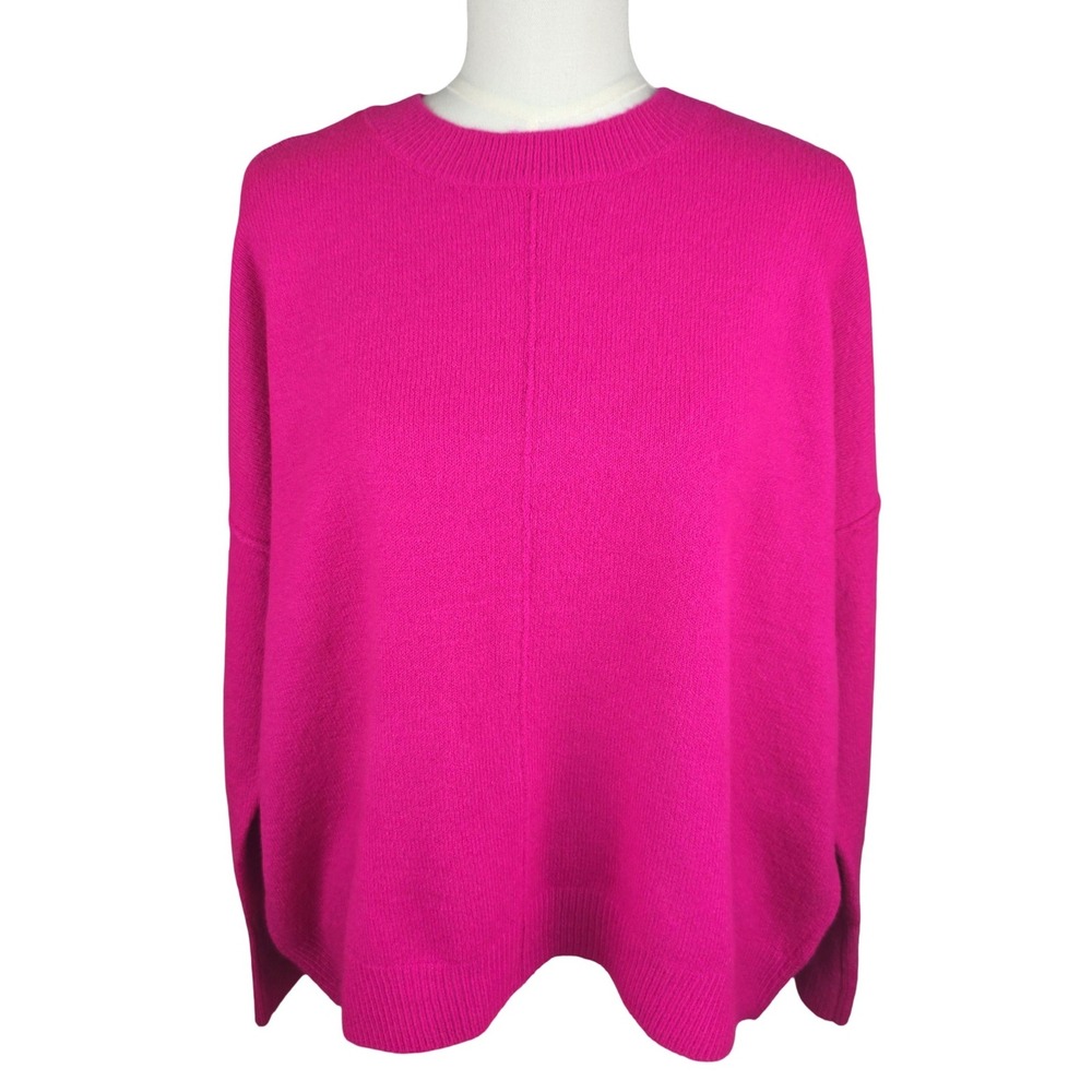 Vince Camuto Sweater Women XL Pink Relaxed Drop Shoulder Crewneck